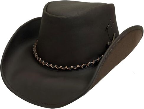 Leather Cowboy hat for Men & Women Durable Handcrafted Lightweight Shapeable Classic Western Hats for Men in Saudi Arabia