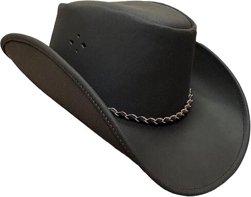 Leather Cowboy hat for Men & Women Durable Handcrafted Lightweight Shapeable Classic Western Hats for Men in Saudi Arabia