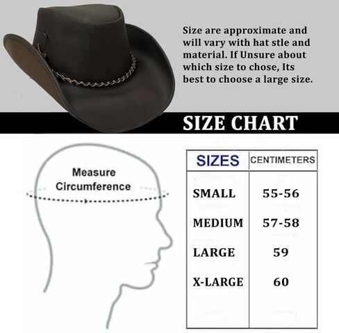 Leather Cowboy hat for Men & Women Durable Handcrafted Lightweight Shapeable Classic Western Hats for Men in Saudi Arabia