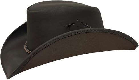 Leather Cowboy hat for Men & Women Durable Handcrafted Lightweight Shapeable Classic Western Hats for Men in Saudi Arabia