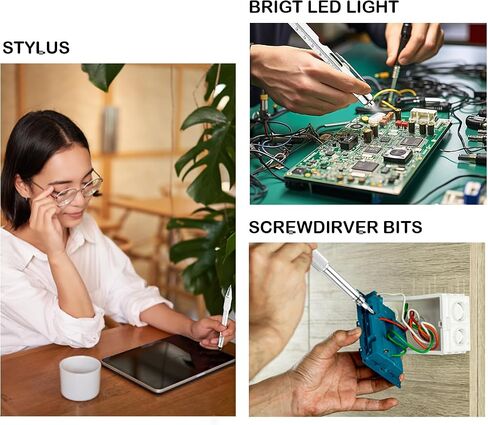 Dad Gifts for Men,Unique Gifts for Men,Multi-Tool Pen Set,Multitool pen with LED Pen Light, Stylus, Ruler, Level, Bottle Opener, Screwdriver, Ballpoint (Yellow) in Saudi Arabia