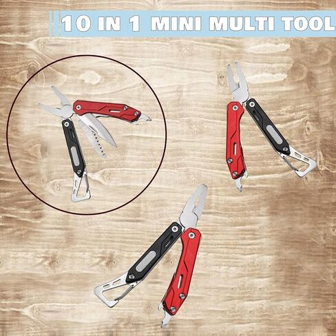 أداة هدايا Ascent Handyman DIY 10 في 1 بحجم الجيب، صندوق هدايا متعدد الأدوات، منشار يدوي لحامل حلقة المفاتيح للتخييم وصيد الأسماك والمشي لمسافات طويلة والصيد - فكرة هدية للأب والرجال والصديق والنساء in Kuwait
