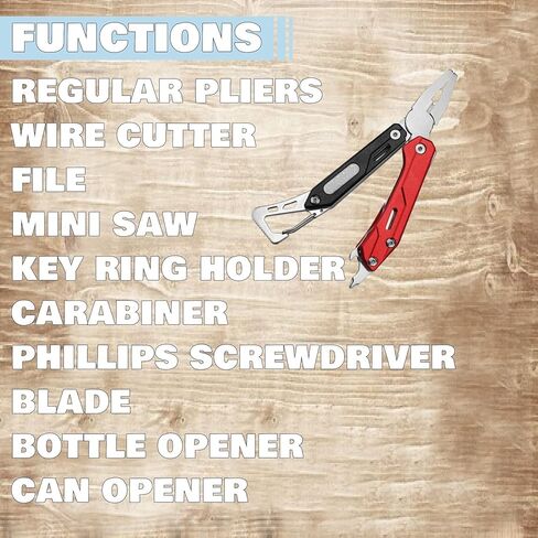 أداة هدايا Ascent Handyman DIY 10 في 1 بحجم الجيب، صندوق هدايا متعدد الأدوات، منشار يدوي لحامل حلقة المفاتيح للتخييم وصيد الأسماك والمشي لمسافات طويلة والصيد - فكرة هدية للأب والرجال والصديق والنساء in Kuwait