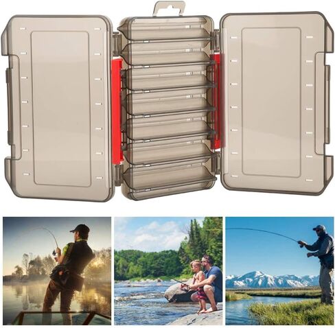 صندوق معالجة الصيد، صندوق طُعم صيد السمك شفاف مزدوج الجوانب، صينية تخزين بلاستيكية لأدوات الصيد in Saudi Arabia