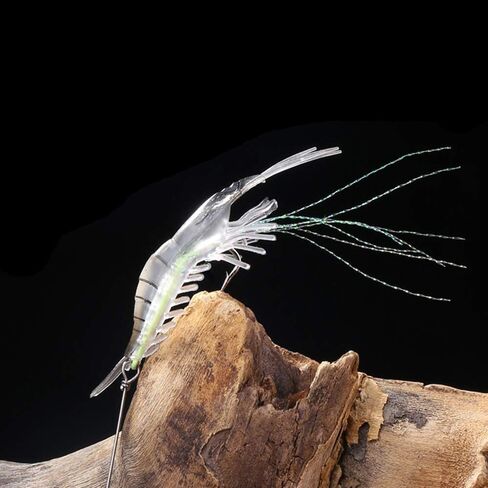 Artificial Luminous Shrimp Fishing Lure with Sharp Hook/Soft Silicon Lure/Sharp Shrimp Tackle Hook.（4-6pcs/lot 9cm 6g） WILLBUR in Saudi Arabia