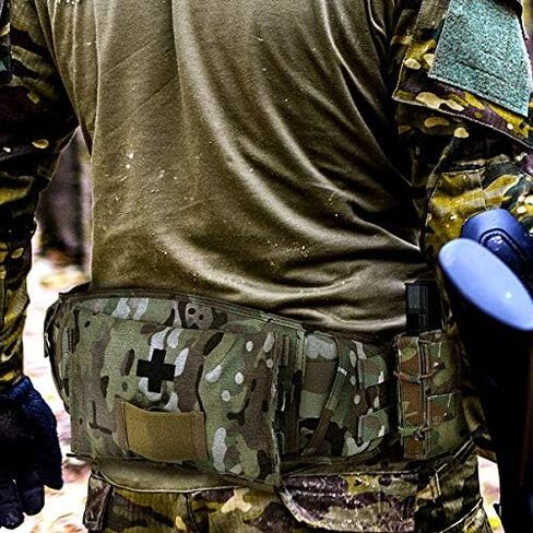حزام KRYDEX التكتيكي Molle Modular حزام منخفض المستوى مبطن حزام دورية مع بطانة شبكية حزام المعركة in Kuwait