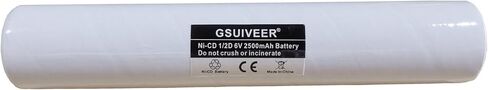 Ni-CD 1/2D 6V 2500mAh استبدال بطارية مصباح يدوي متوافق مع Streamlight 20170,26010,26060,26120,SL20/SL20S Maglight N38AF001A 20170 20X1701 (1 حزمة) in Kuwait