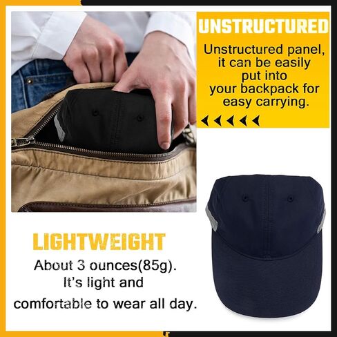 2 قطعة قبعة بيسبول عاكسة للماء للجري للنساء والرجال قبعات المطر عالية الوضوح باللون الأسود والبحري قبعة المشي لمسافات طويلة قابلة للتعديل للأنشطة الصيفية الخارجية in Kuwait