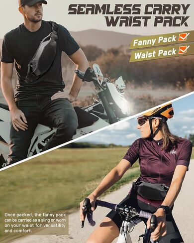 Anti Theft Fanny Pack for Running, Men's Fanny Pack Crossbody Belt Bags for Women Hiking Waist Pack with Adjustable Strap for Daily Use Traveling Cycling in Saudi Arabia