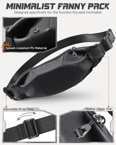 Anti Theft Fanny Pack for Running, Men's Fanny Pack Crossbody Belt Bags for Women Hiking Waist Pack with Adjustable Strap for Daily Use Traveling Cycling in Saudi Arabia