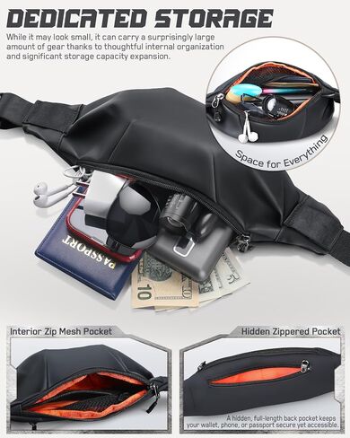 Anti Theft Fanny Pack for Running, Men's Fanny Pack Crossbody Belt Bags for Women Hiking Waist Pack with Adjustable Strap for Daily Use Traveling Cycling in Saudi Arabia