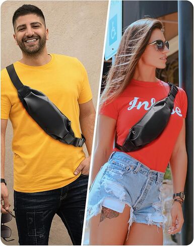 Anti Theft Fanny Pack for Running, Men's Fanny Pack Crossbody Belt Bags for Women Hiking Waist Pack with Adjustable Strap for Daily Use Traveling Cycling in Saudi Arabia