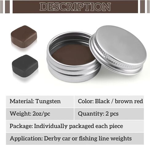 Lounsweer 2 Pack 2 Ounce Tungsten Putty for Fishing Tungsten Weights Car Weights Tungsten Buffer Weight with Aluminum Box, Fishing Lure Weight Sinker in Saudi Arabia