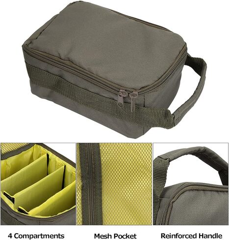 SOONHUA حقيبة صيد مقاومة للماء، حقيبة محمولة لقضيب حامل البكرة، حقيبة تخزين لأدوات الصيد، حقيبة تخزين بكرة معدات صيد الذبابة، حقيبة منظم لصيد الأسماك in Kuwait