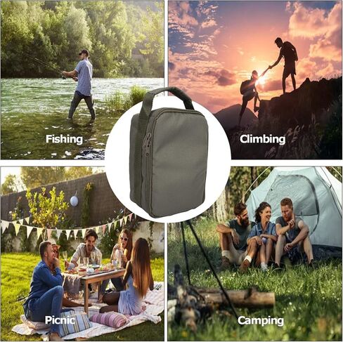 SOONHUA حقيبة صيد مقاومة للماء، حقيبة محمولة لقضيب حامل البكرة، حقيبة تخزين لأدوات الصيد، حقيبة تخزين بكرة معدات صيد الذبابة، حقيبة منظم لصيد الأسماك in Kuwait