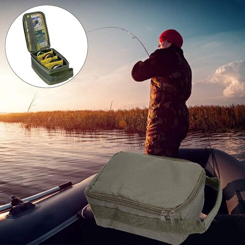 SOONHUA حقيبة صيد مقاومة للماء، حقيبة محمولة لقضيب حامل البكرة، حقيبة تخزين لأدوات الصيد، حقيبة تخزين بكرة معدات صيد الذبابة، حقيبة منظم لصيد الأسماك in Kuwait