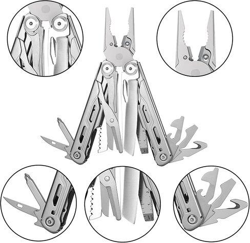 Multitool Pliers, 18-in-1 Portable Multi Tool with Pliers and Wire Cutter Stainless Steel Foldable Multitools for Survival,Camping,Exploring with Black sheath in Saudi Arabia