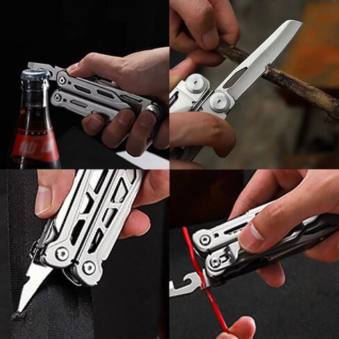 Multitool Pliers, 18-in-1 Portable Multi Tool with Pliers and Wire Cutter Stainless Steel Foldable Multitools for Survival,Camping,Exploring with Black sheath in Saudi Arabia