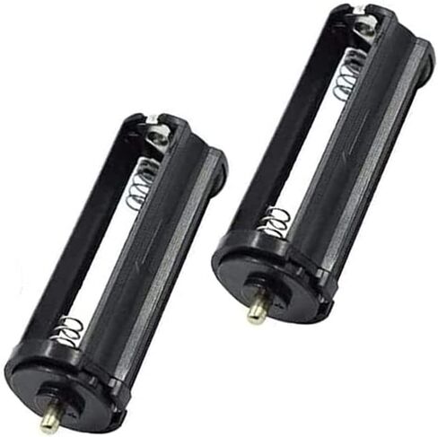 3 x 1.5V AAA Cylindrical Battery Protective Cove Bracket for Flashlight Torch, Pack of 2, Black (Pointed Cylindrical Black) in Saudi Arabia
