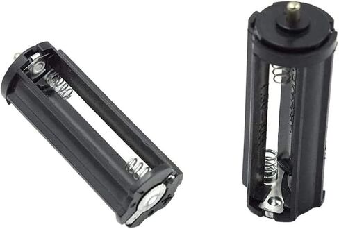 3 x 1.5V AAA Cylindrical Battery Protective Cove Bracket for Flashlight Torch, Pack of 2, Black (Pointed Cylindrical Black) in Saudi Arabia
