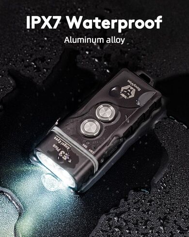 RovyVon E3 Keychain Flashlight-700 Lumen Dual Power Rechargeable with Lockout Mode, Waterproof for Everyday Carry, Camping, Hiking, Emergency in Saudi Arabia