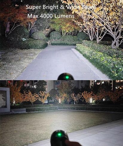 XC04 Flashlights High Lumens Rechargeable Max 4000 Lumens,High Powered Flashlight with 8*LED 6000K，5 Light Modes,Super Bright Flash Light for Hiking,Camping. in Kuwait