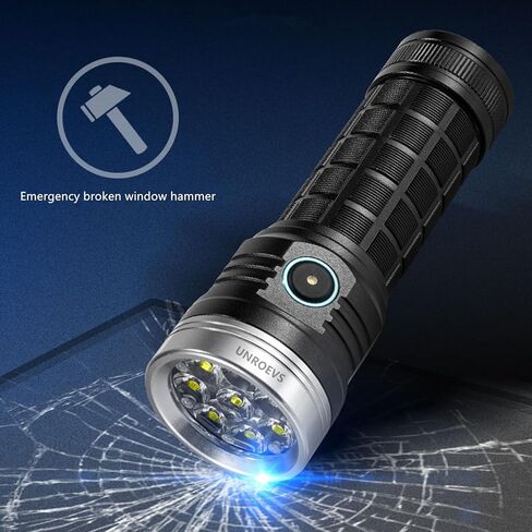 XC04 Flashlights High Lumens Rechargeable Max 4000 Lumens,High Powered Flashlight with 8*LED 6000K，5 Light Modes,Super Bright Flash Light for Hiking,Camping. in Kuwait