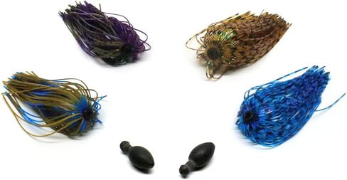 Harmony Fishing - Tungsten Skirted Punch Weight/Slither Rig MSS Kit [Pack of 2] (Modular Skirt System) in Saudi Arabia