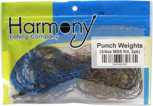 Harmony Fishing - Tungsten Skirted Punch Weight/Slither Rig MSS Kit [Pack of 2] (Modular Skirt System) in Saudi Arabia