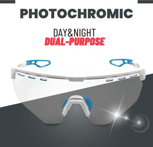 Outdoor Sports PC photochromic with extra mirror lens Cycling Sunglasses for Men Women TR90 Frame UV Protection in Saudi Arabia