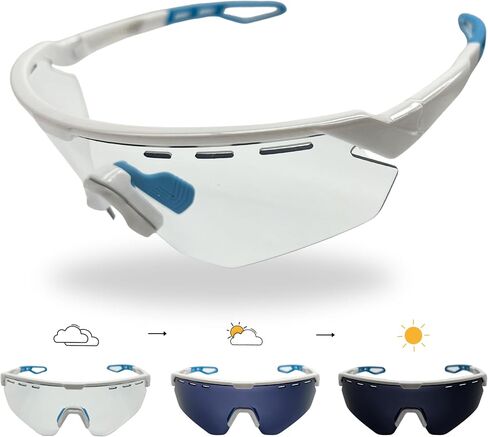Outdoor Sports PC photochromic with extra mirror lens Cycling Sunglasses for Men Women TR90 Frame UV Protection in Saudi Arabia