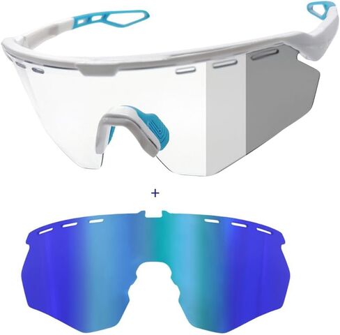 Outdoor Sports PC photochromic with extra mirror lens Cycling Sunglasses for Men Women TR90 Frame UV Protection in Saudi Arabia
