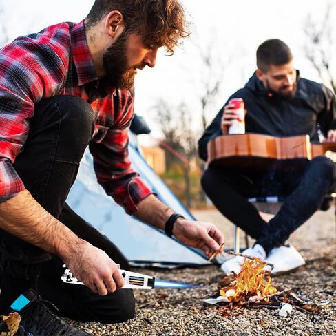 Torch Lighter Windproof Butane Torch Lighter Butane Lighter with Safety Lock Butane Torch Lighter refillable Jet Torch Lighter Cooking Torch with Safety Fire Lock Suitable for Camping BBQ Ideal Gift in Saudi Arabia