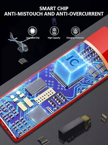 YOZWOO Mini Electric Lighter Plasma Flameless Rotary Arc Lighter USB Rechargeable Torch Lighter Smart Ignition Lighter Metal Slim Lighter with LED Indicator.（Gold in Kuwait