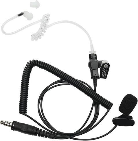 Acoustic Tube Earpiece with Boom Mic Walkie Talkie Headset for U94 Tactical PTT Adapter in Kuwait