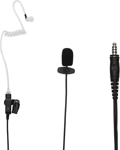 Acoustic Tube Earpiece with Boom Mic Walkie Talkie Headset for U94 Tactical PTT Adapter in Kuwait
