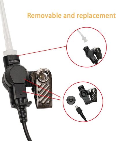 Acoustic Tube Earpiece with Boom Mic Walkie Talkie Headset for U94 Tactical PTT Adapter in Kuwait