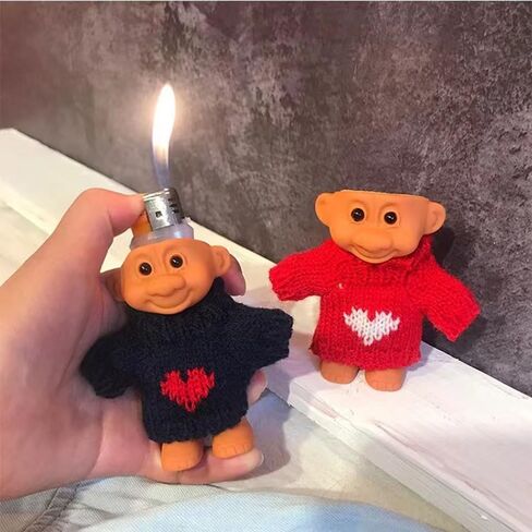 2 Pack Mini Troll Dolls Lighter Pouches, Silicone Lighter Sleeves, Creative Lighter Case Cover Holder for 3.2in Regular Lighter in Saudi Arabia