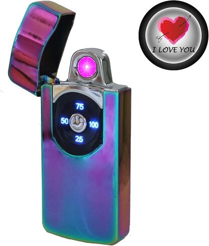 ولاعات قوس كهربائي قابلة لإعادة الشحن، ولاعة بلازما USB لهب دوار بارد مقاوم للرياح مع جهاز عرض in Kuwait