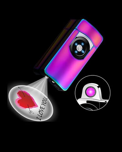 ولاعات قوس كهربائي قابلة لإعادة الشحن، ولاعة بلازما USB لهب دوار بارد مقاوم للرياح مع جهاز عرض in Kuwait