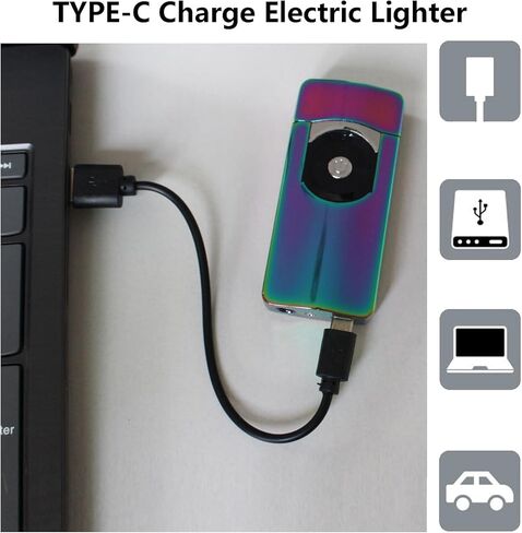 ولاعات قوس كهربائي قابلة لإعادة الشحن، ولاعة بلازما USB لهب دوار بارد مقاوم للرياح مع جهاز عرض in Kuwait