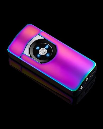 ولاعات قوس كهربائي قابلة لإعادة الشحن، ولاعة بلازما USB لهب دوار بارد مقاوم للرياح مع جهاز عرض in Kuwait