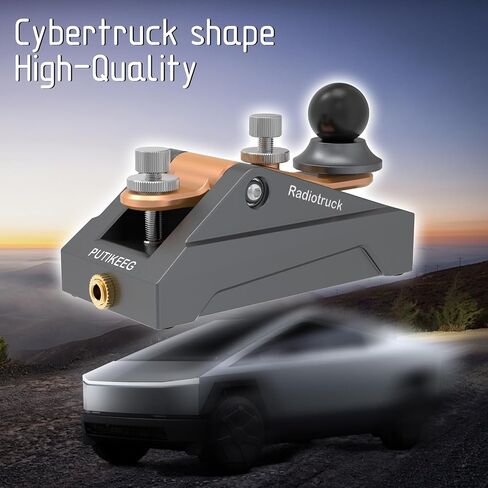 CW Morse Code Key - Pocket Morse Code Telegraph Key Aluminum Alloy Base Grey for Amateur Radio Ham Operators, Adjustable Tension (Blue-09B) in Saudi Arabia