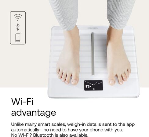ويذينغز Body Comp - مقياس لوزن الجسم وتحليل كامل للجسم، واي فاي وبلوتوث، مقياس وزن الطفل، مقياس رقمي، الدهون الحشوية الدقيقة، صحة القلب، موازين متوافقة مع Apple، FSA/HSA in Kuwait