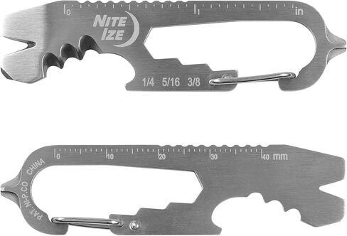 أداة مفاتيح Nite Ize DoohicKey Plus - حلقة تسلق من الفولاذ المقاوم للصدأ 8 في 1 - أداة متعددة للجيب مع مفكات براغي، وفتاحة زجاجات، ومسطرة، ومفتاح ربط، وفتاحة زجاجات والمزيد - 3 قطع (3 عبوات) in Saudi Arabia