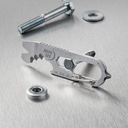 أداة مفاتيح Nite Ize DoohicKey Plus - حلقة تسلق من الفولاذ المقاوم للصدأ 8 في 1 - أداة متعددة للجيب مع مفكات براغي، وفتاحة زجاجات، ومسطرة، ومفتاح ربط، وفتاحة زجاجات والمزيد - 3 قطع (3 عبوات) in Saudi Arabia