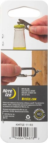 أداة مفاتيح Nite Ize DoohicKey Plus - حلقة تسلق من الفولاذ المقاوم للصدأ 8 في 1 - أداة متعددة للجيب مع مفكات براغي، وفتاحة زجاجات، ومسطرة، ومفتاح ربط، وفتاحة زجاجات والمزيد - 3 قطع (3 عبوات) in Saudi Arabia