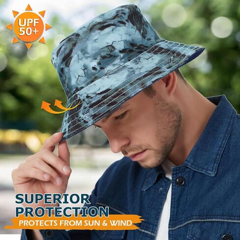 EINSKEY Reversible Camo Bucket Hat, Unisex Packable Cotton Sun Hat for Outdoor Beach Travel Golf Safari Fishing Hiking in Saudi Arabia