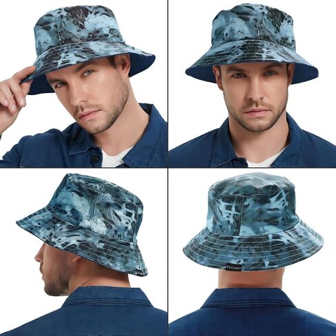 EINSKEY Reversible Camo Bucket Hat, Unisex Packable Cotton Sun Hat for Outdoor Beach Travel Golf Safari Fishing Hiking in Saudi Arabia