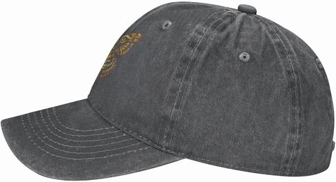 Butterfly Tiger Distressed Adjustable Washed Denim Mens Dad Trucker Hat Baseball Ball Cap for Men in Kuwait